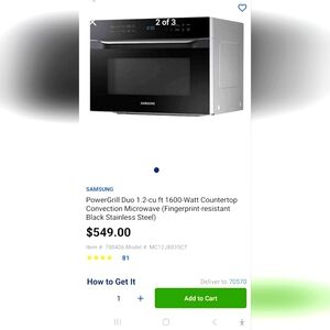Convention/Air Fryer Countertop Microwave